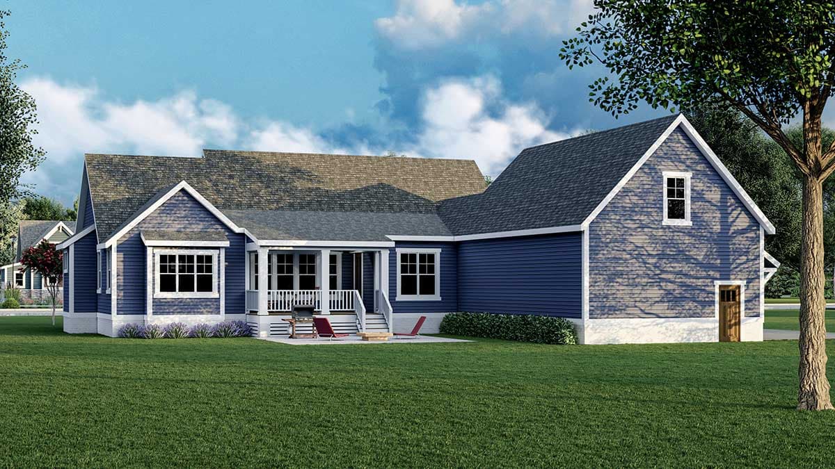 Plan 500029VV: One-level Farmhouse Plan with Split-bed Layout - Image #6 - Country, Craftsman, Farmhouse, Modern Farmhouse, New American, Southern