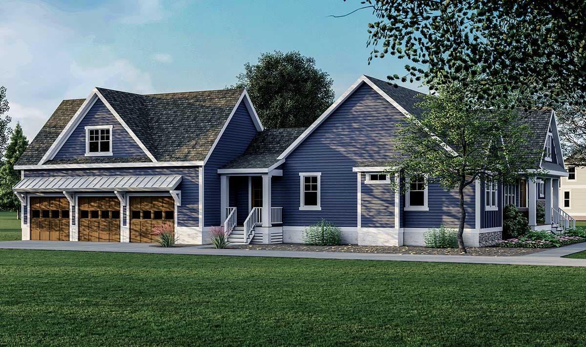 Plan 500029VV: One-level Farmhouse Plan with Split-bed Layout - Image #8 - Country, Craftsman, Farmhouse, Modern Farmhouse, New American, Southern