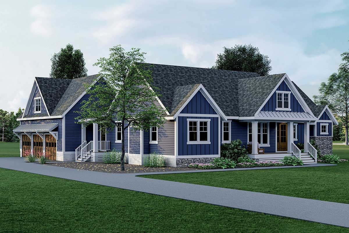 Plan 500029VV: One-level Farmhouse Plan with Split-bed Layout - Image #9 - Country, Craftsman, Farmhouse, Modern Farmhouse, New American, Southern