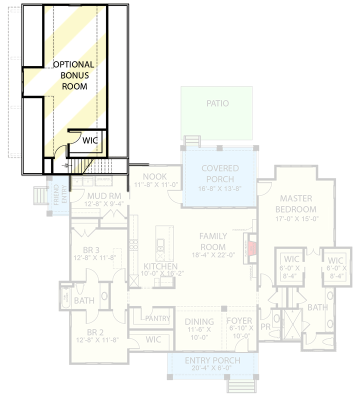 Plan 500029VV: One-level Farmhouse Plan with Split-bed Layout - Floor Plan - 2nd Floor - Country, Craftsman, Farmhouse, Modern Farmhouse, New American, Southern