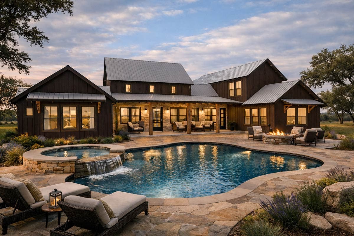 Plan 150005HRP: 4-Bed Transitional Mountain House Plan with 2-Story Great Room - Image #5 - Craftsman, Mountain, New American, Rustic, Transitional