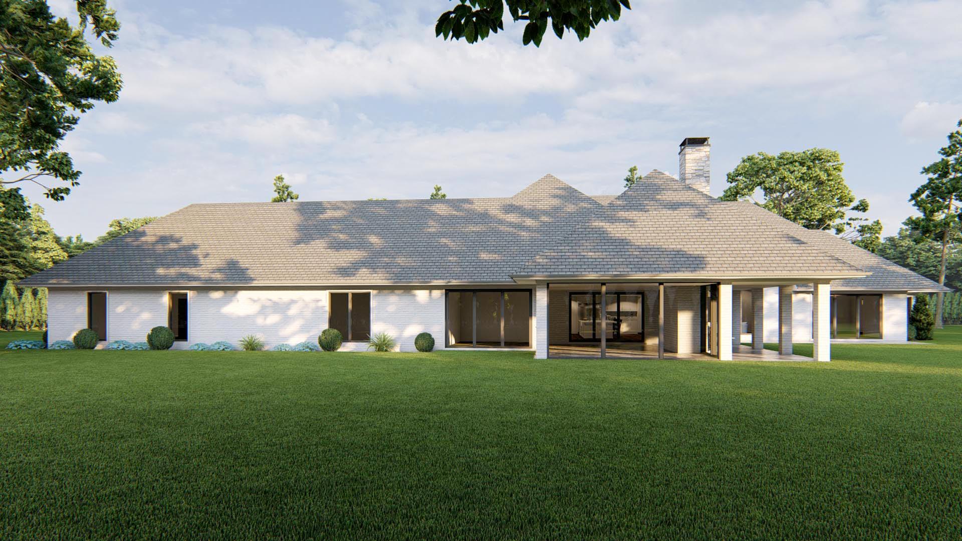 Plan 70760MK: Sprawling 4834 Square Foot European-Style Home Plan with Motor Court - 4834 Sq Ft - Image #4 - European, Hill Country, Ranch, Traditional
