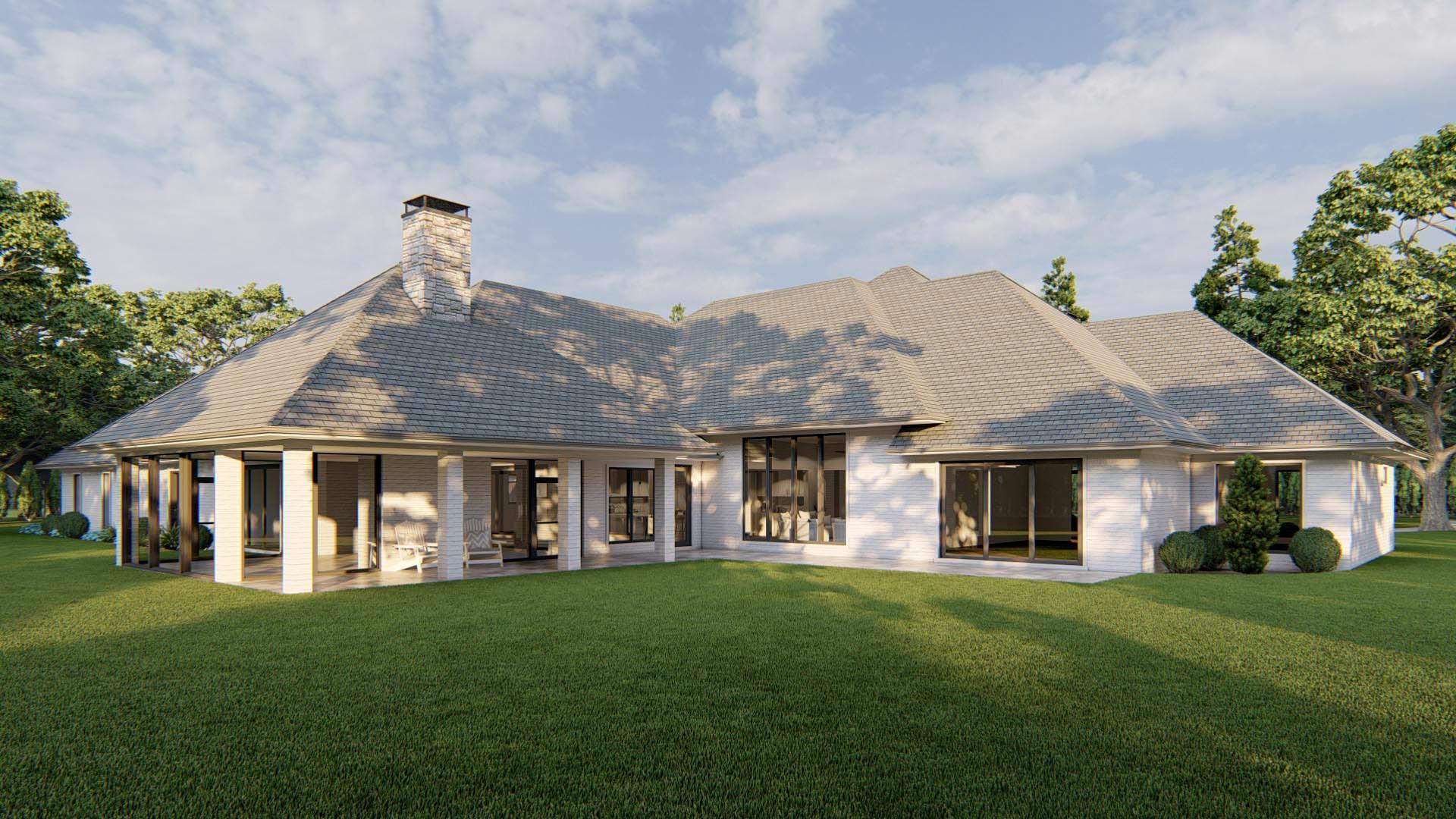 Plan 70760MK: Sprawling 4834 Square Foot European-Style Home Plan with Motor Court - 4834 Sq Ft - Image #5 - European, Hill Country, Ranch, Traditional