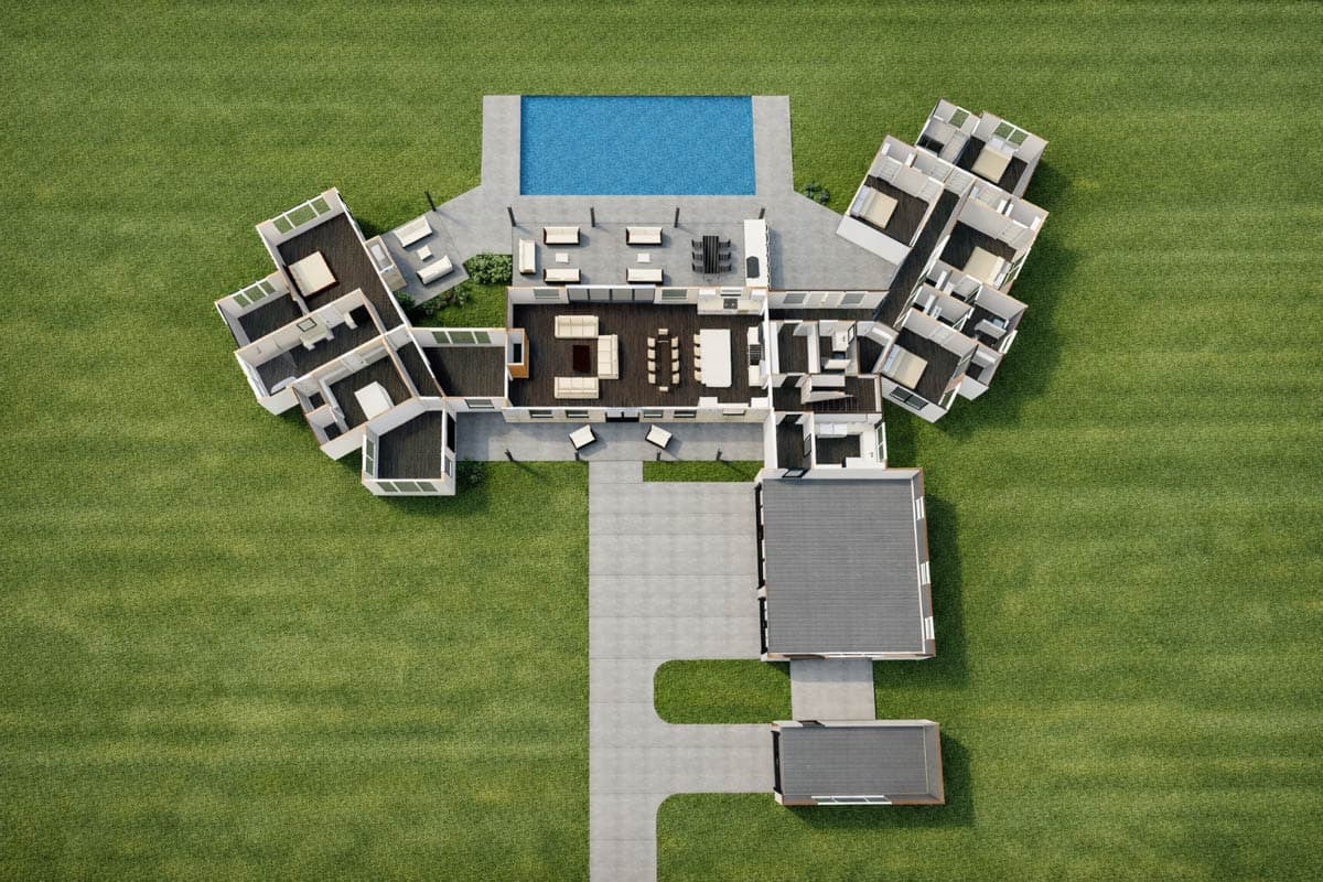 Plan 150010HRP: Sprawling Hill Country Home Plan with Deluxe Master Wing - Image #6 - Country, Craftsman, Hill Country, New American, Transitional