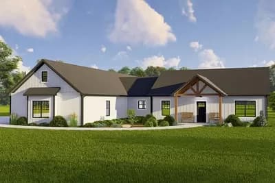 Mountain Ranch Plan with Split-bed Layout and 3-Car Garage - 2166 Sq Ft