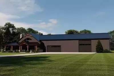 2-Bed Barndominium with 4,000 Square Foot Garage / Shop with Drive-through RV Bay