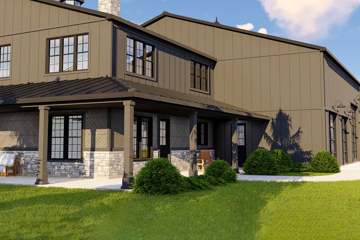 Plan 135160GRA: Rustic Mountain House Plan with Oversized Garage - 2293 Sq Ft - Image #5 - Barndominium, Country, Craftsman, Mountain, Rustic