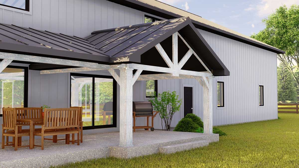 Plan 135161GRA: 4-Bed Barndominium with Front and Rear Porches and Lower Level Expansion - Image #6