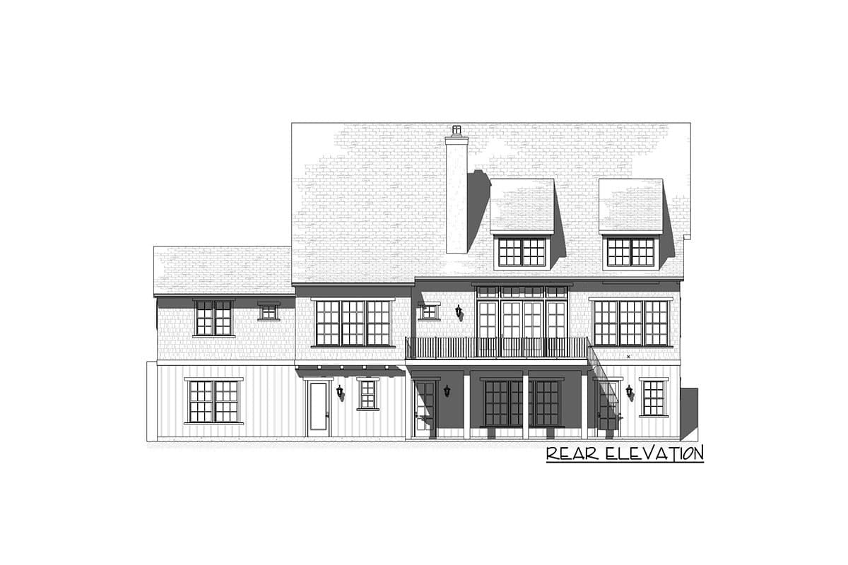 Plan 970098VC: Shingle-Style Home Plan with Home Office and Two Mud Rooms for a Sloping Lot - Image #15 - Country, Shingle, Traditional