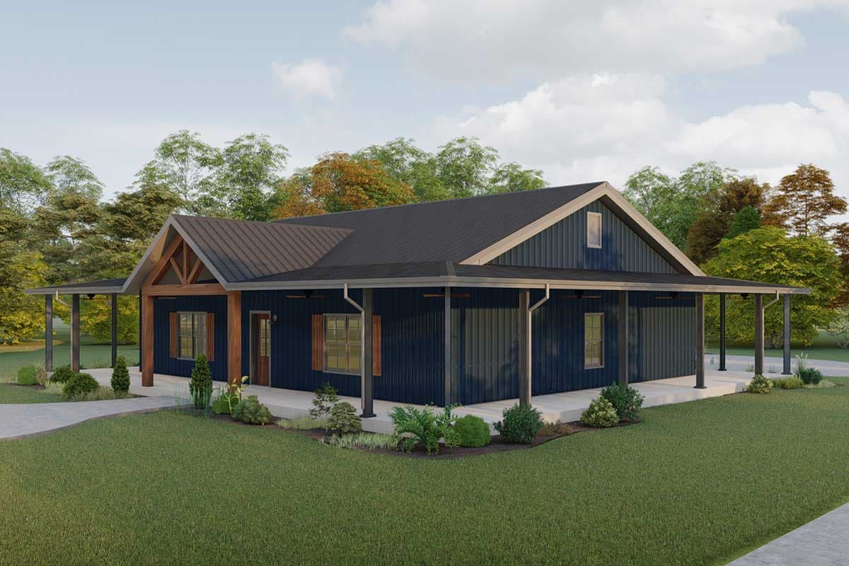 Plan 777000MTL: 2000 Square Foot Country House Plan with 3 Bedrooms - Image #8 - Cabin, Country, Ranch, Southern