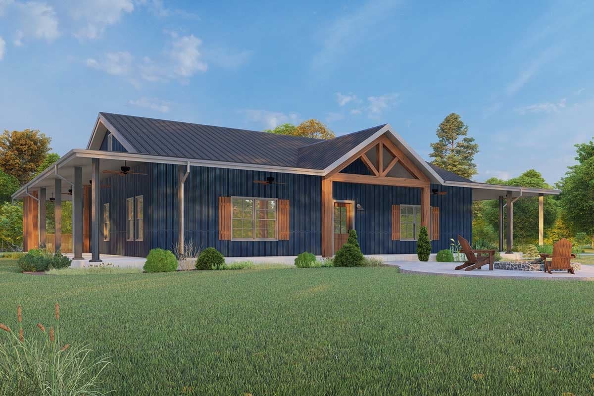 Plan 777000MTL: 2000 Square Foot Country House Plan with 3 Bedrooms - Image #9 - Cabin, Country, Ranch, Southern