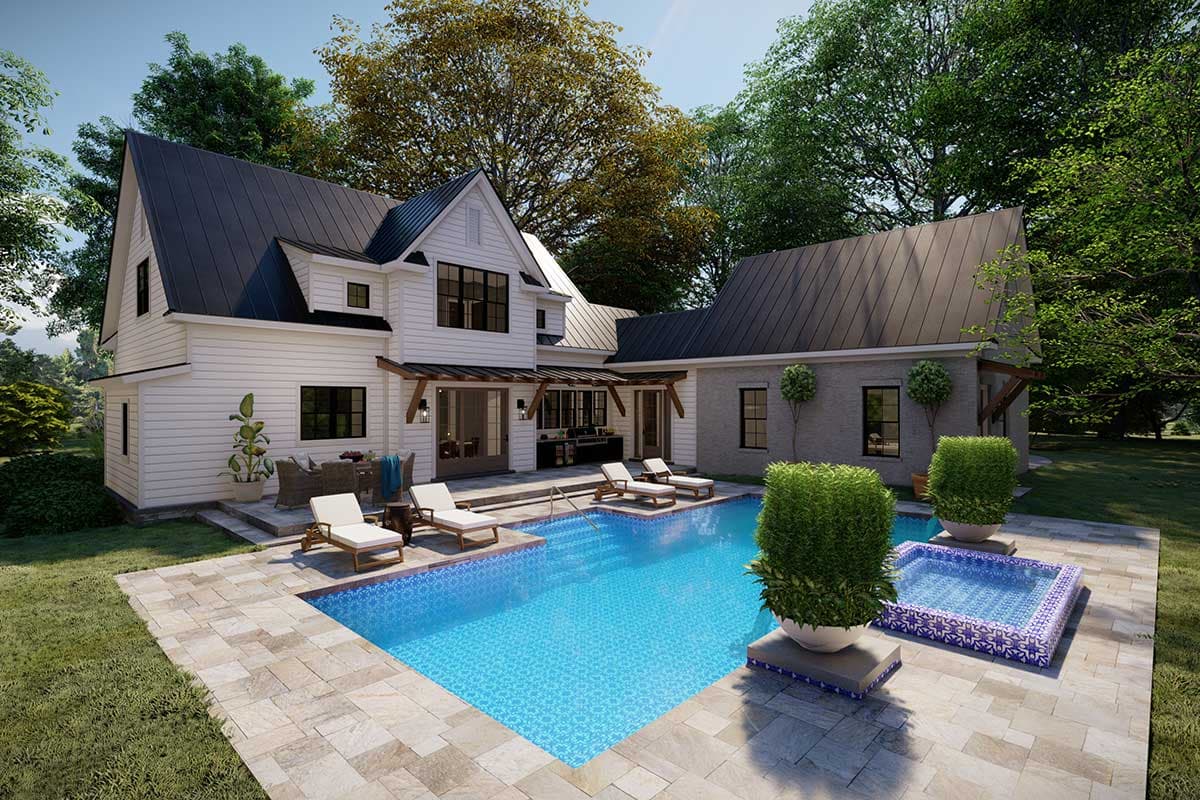 Plan 865018SHW: 2-Story New American Home Plan with Screened Porch and First Floor Master Bedroom - Image #4 - Cottage, Country, Craftsman, Modern Farmhouse, New American, Rustic