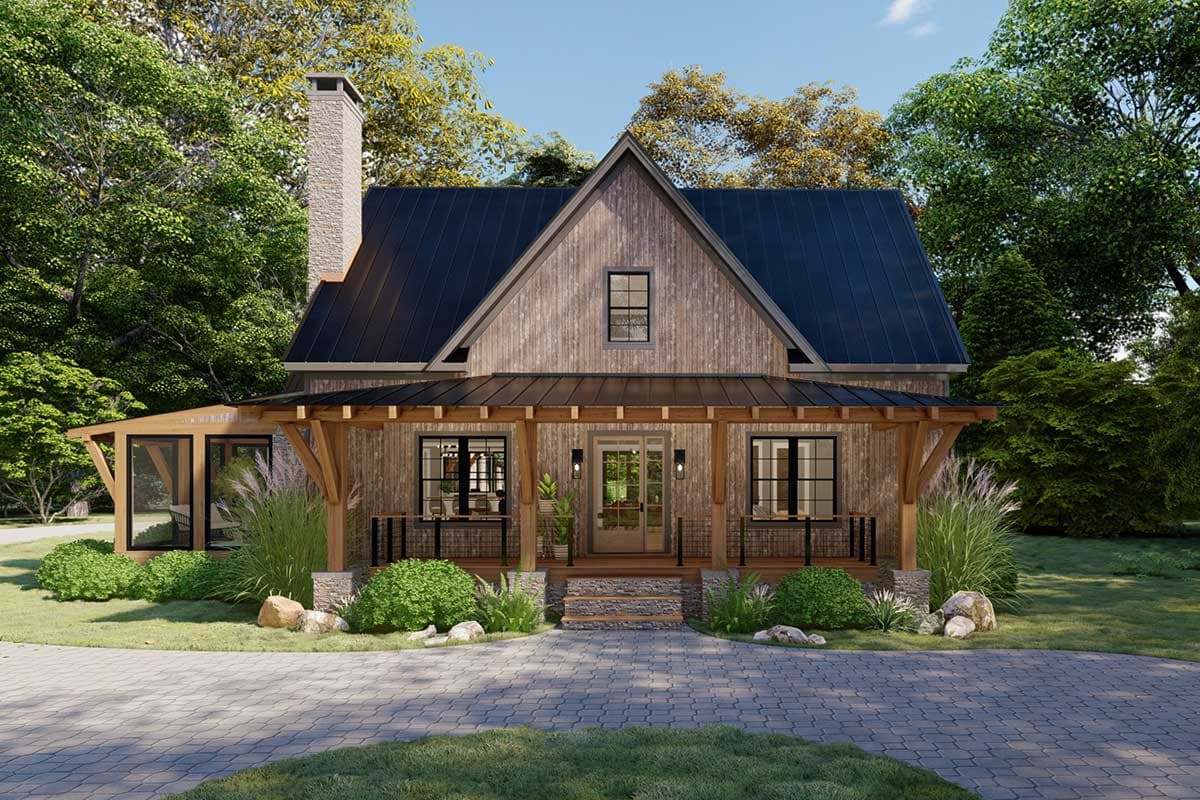 Plan 865018SHW: 2-Story New American Home Plan with Screened Porch and First Floor Master Bedroom - Image #6 - Cottage, Country, Craftsman, Modern Farmhouse, New American, Rustic