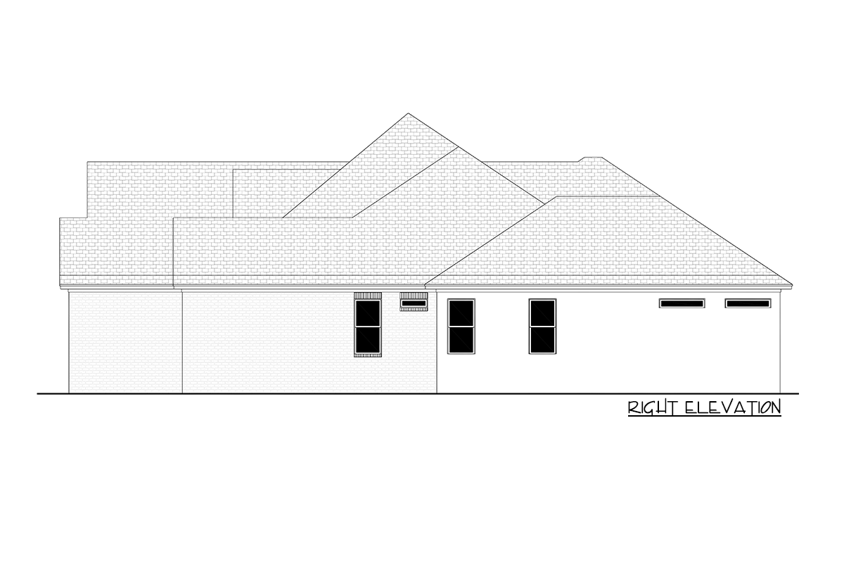 Plan 51904HZ: Transitional Open Concept Home Plan with Home Office and Game Room or Fifth Bedroom - 3152 Sq Ft - Image #29 - Acadian, French Country, Louisiana-Style, Southern, Transitional
