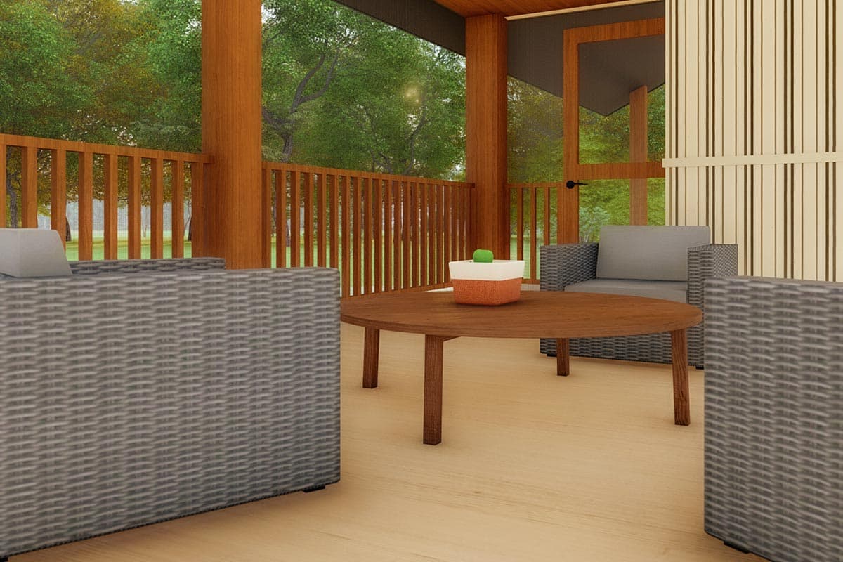 Plan 777001MTL: One Bed Rustic Cottage with Large Screened Porch  - Image #10 - Cabin, Cottage, Country, Rustic