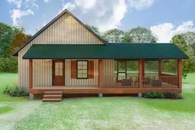 One Bed Rustic Cottage with Large Screened Porch 