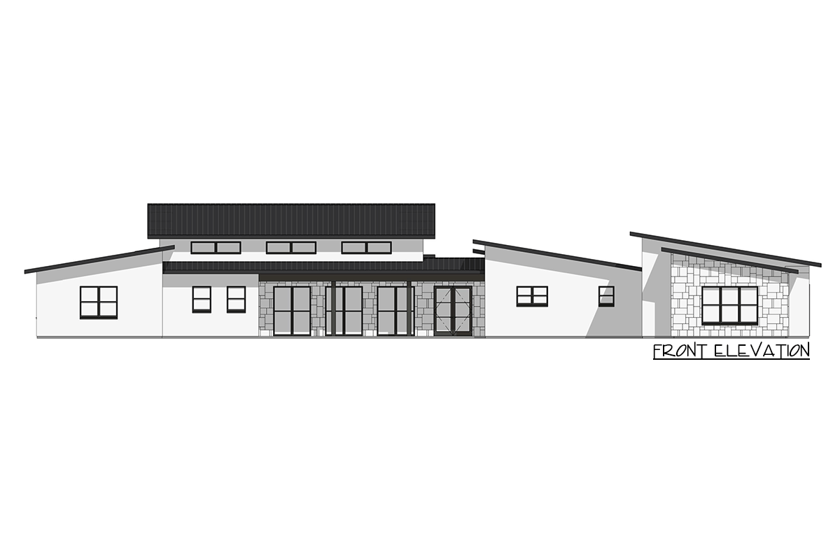 Plan 150011HRP: Modern Hill Country House Plan with Split-bed Layout - Image #7 - Contemporary, Hill Country, Mid Century Modern, Modern, Ranch