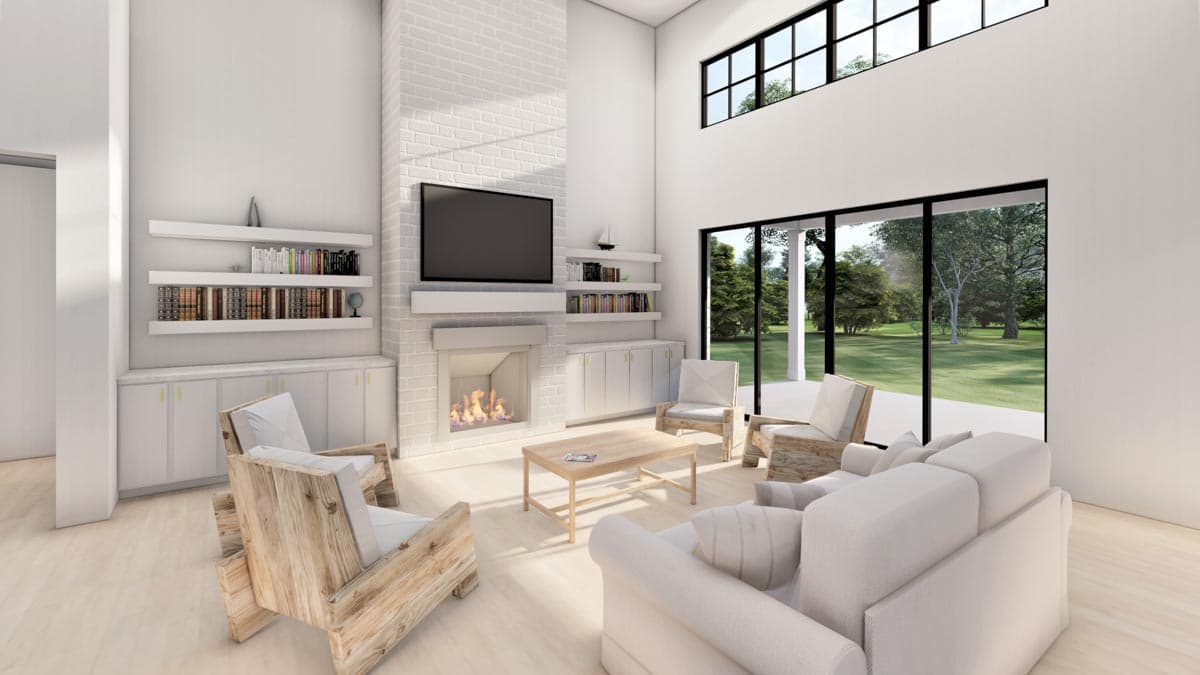 Plan 490017NAH: 3-to-4 Bed Country Farmhouse with 3-Car Side Garage - Image #7 - Country, Modern Farmhouse, New American