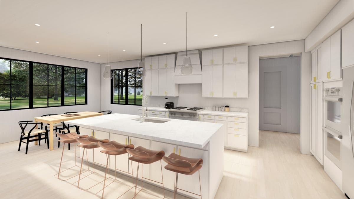 Plan 490017NAH: 3-to-4 Bed Country Farmhouse with 3-Car Side Garage - Image #8 - Country, Modern Farmhouse, New American