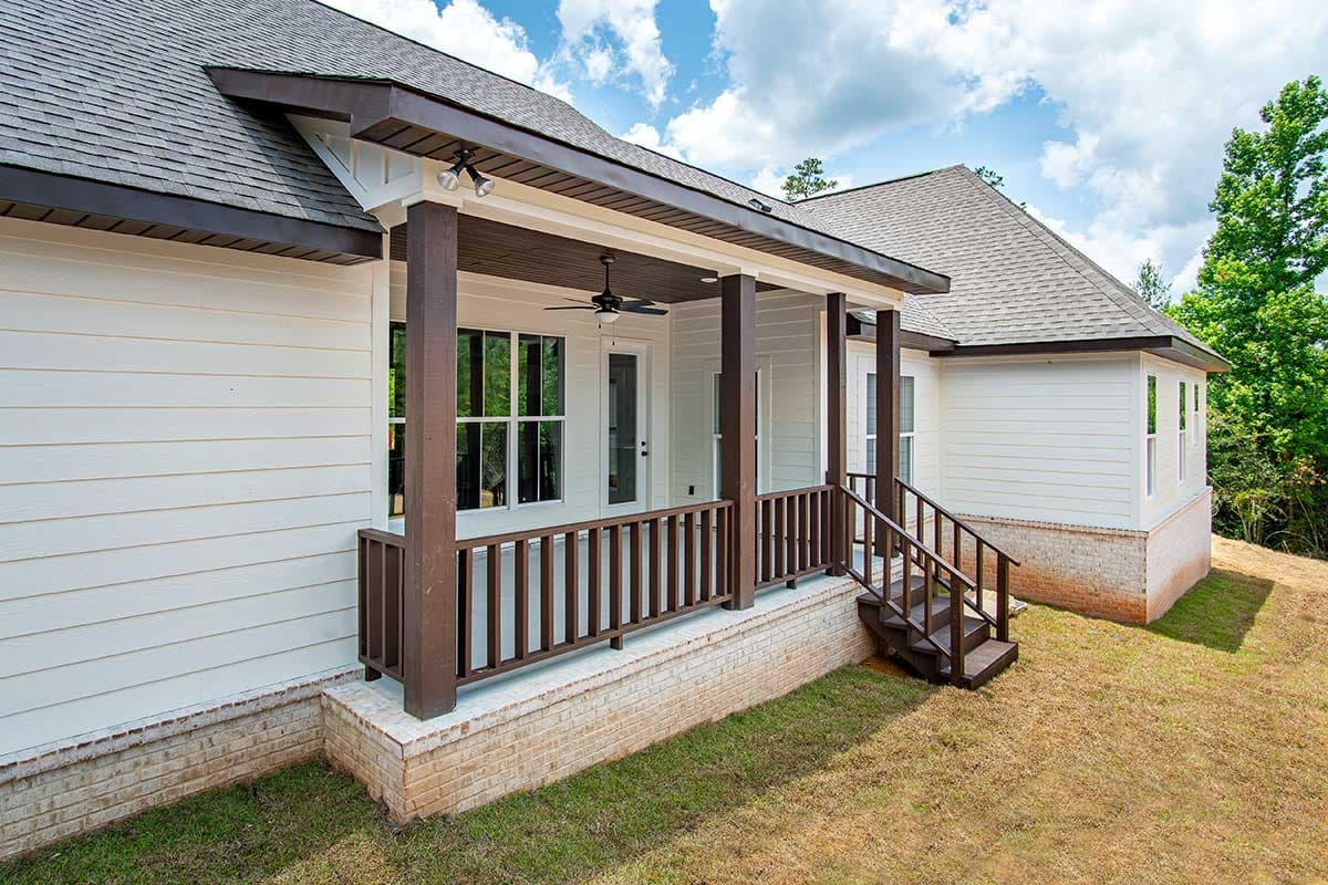 Plan 51905HZ: New American Farmhouse with Flex Bedroom or Home Office and Oversized 2-Car Garage - Image #6 - Craftsman, Farmhouse, New American