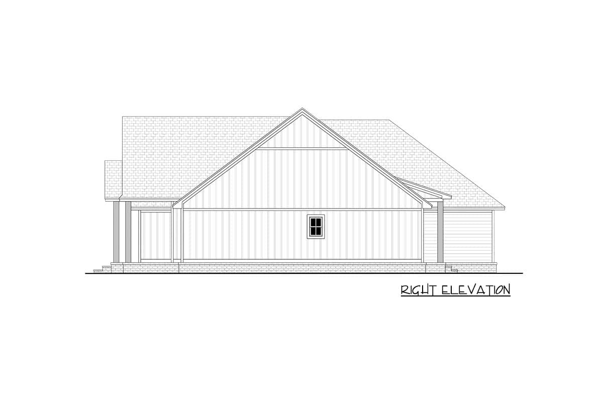 Plan 51905HZ: New American Farmhouse with Flex Bedroom or Home Office and Oversized 2-Car Garage - Image #33 - Craftsman, Farmhouse, New American