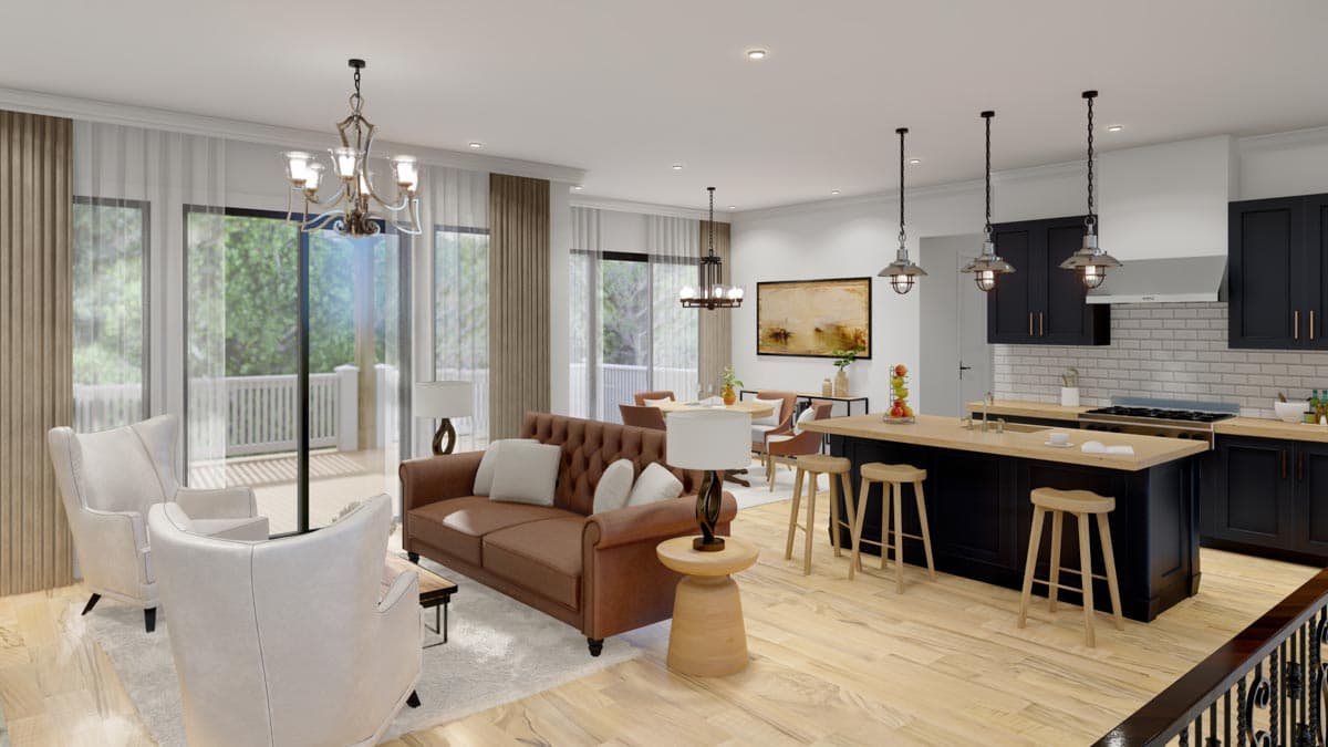 Plan 25764GE: 3-Bedroom New American Home Plan with Vaulted Rear Covered Porch - 2064 Sq Ft - Image #6 - Country, Craftsman, New American, Ranch, Rustic