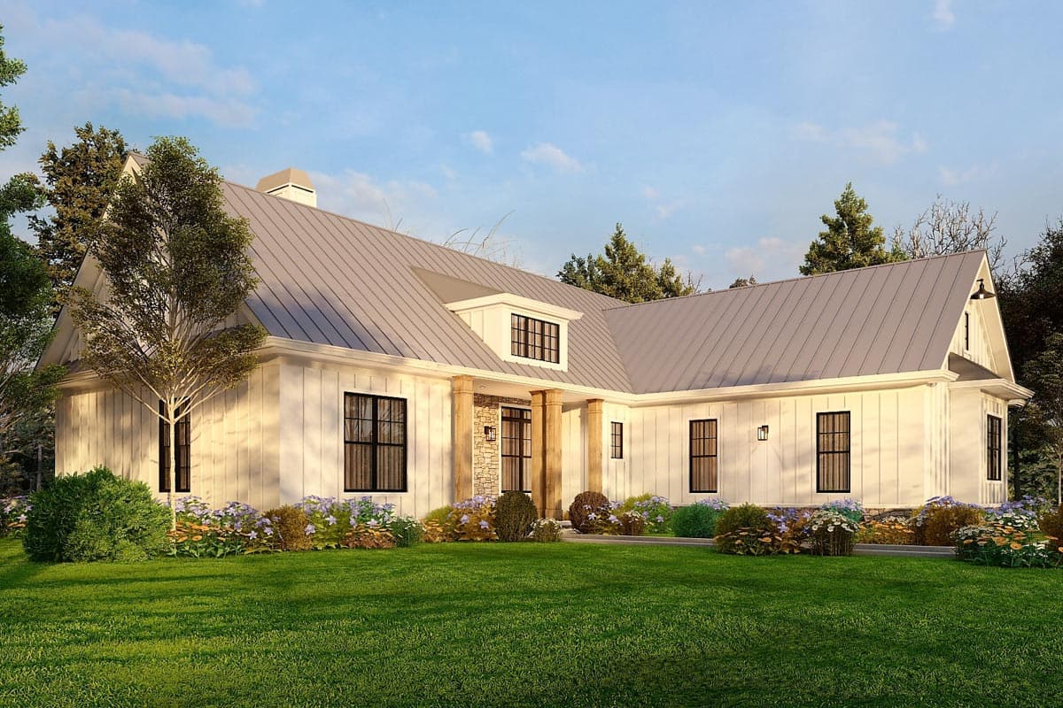 Plan 25764GE: 3-Bedroom New American Home Plan with Vaulted Rear Covered Porch - 2064 Sq Ft - Image #14 - Country, Craftsman, New American, Ranch, Rustic