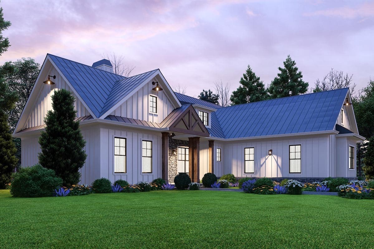 Plan 25765GE: Country Farmhouse Plan with 3 Beds and Lower Level Expansion - 1800 Sq Ft - Image #5 - Country, Farmhouse, New American, Ranch