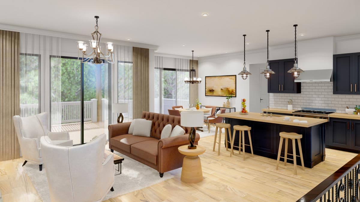 Plan 25765GE: Country Farmhouse Plan with 3 Beds and Lower Level Expansion - 1800 Sq Ft - Image #6 - Country, Farmhouse, New American, Ranch