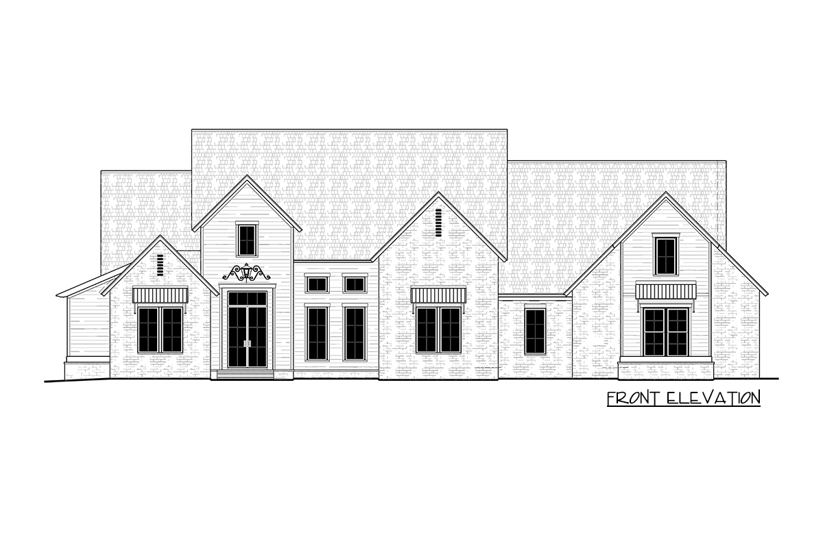 Plan 510221WDY: Transitional Farmhouse Plan with 3-Car Side-Load Garage - Image #5 - Acadian, Country, French Country, Louisiana-Style, Southern, Traditional, Transitional