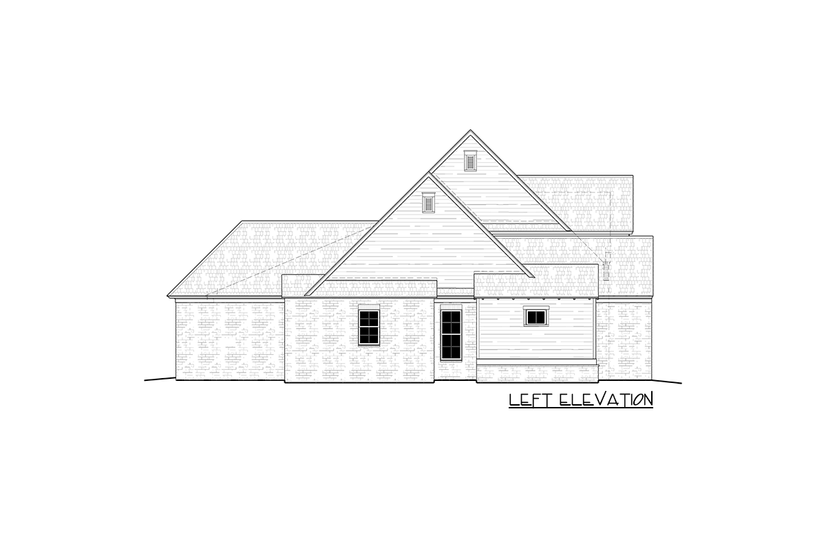 Plan 510221WDY: Transitional Farmhouse Plan with 3-Car Side-Load Garage - Image #6 - Acadian, Country, French Country, Louisiana-Style, Southern, Traditional, Transitional