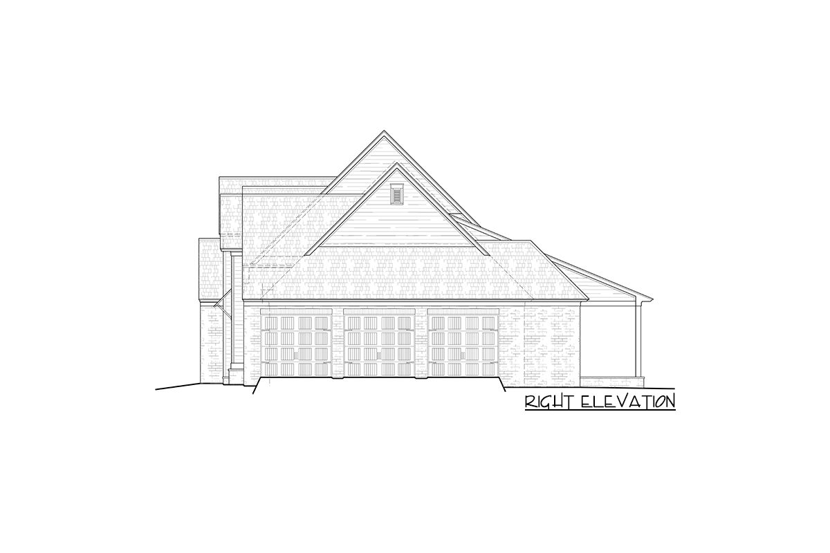 Plan 510221WDY: Transitional Farmhouse Plan with 3-Car Side-Load Garage - Image #8 - Acadian, Country, French Country, Louisiana-Style, Southern, Traditional, Transitional
