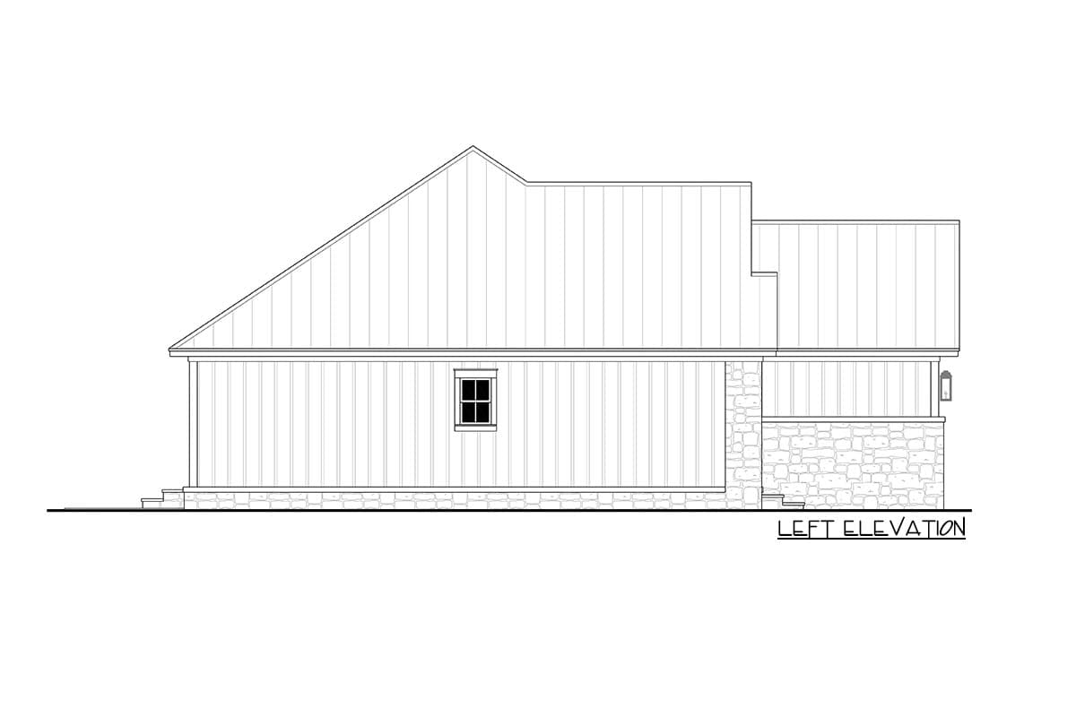 Plan 51906HZ: Modern Rustic Ranch Home Plan Just Under 1500 Square Feet - Image #4 - Country, Craftsman, New American, Ranch, Rustic