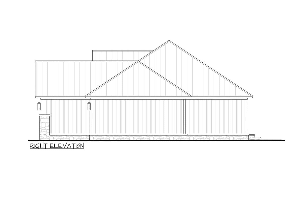 Plan 51906HZ: Modern Rustic Ranch Home Plan Just Under 1500 Square Feet - Image #6 - Country, Craftsman, New American, Ranch, Rustic