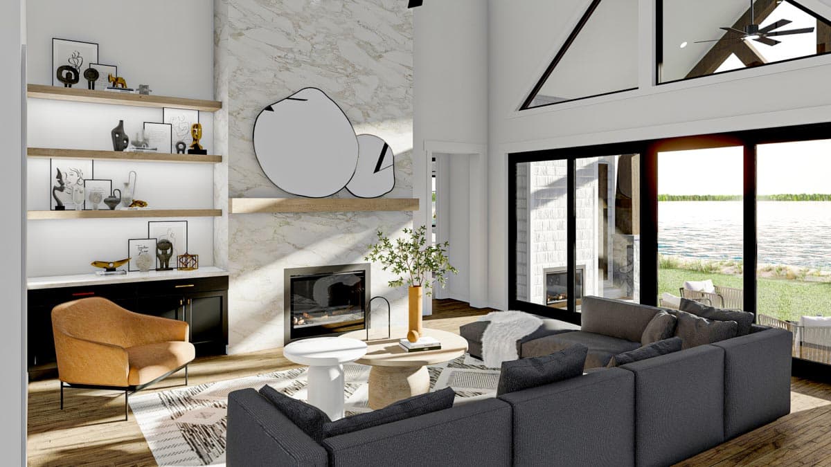 Plan 623094DJ: Lake House Plan with 2 Laundry Rooms and 2 Separate Garages - Image #8 - Country, Craftsman, New American, Transitional