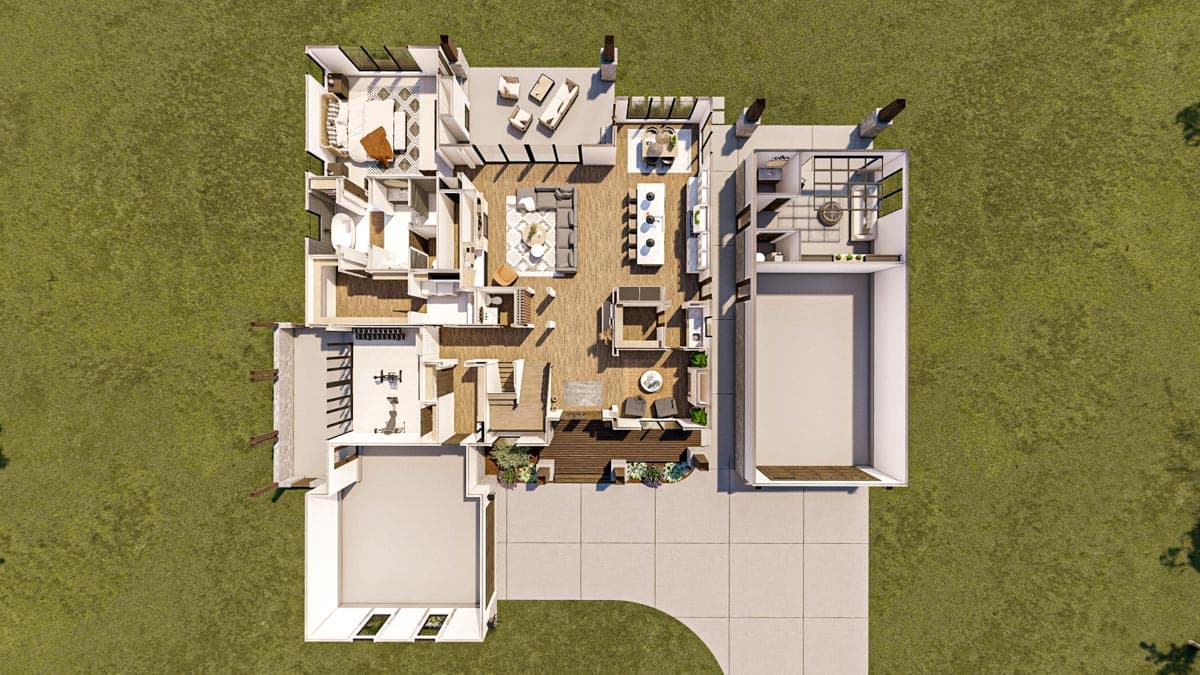 Plan 623094DJ: Lake House Plan with 2 Laundry Rooms and 2 Separate Garages - Image #14 - Country, Craftsman, New American, Transitional