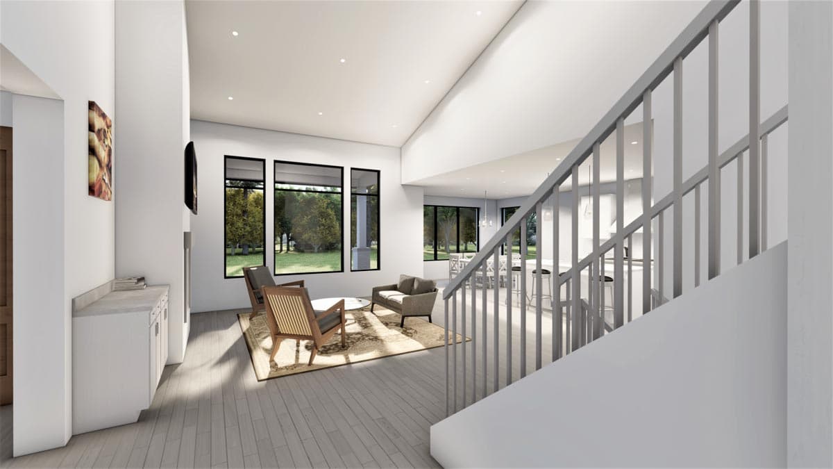 Plan 490021NAH: 2-Bed Farmhouse with Large Garage and Lower Level Expansion Potential - Image #7 - Country, Farmhouse, Modern Farmhouse, New American