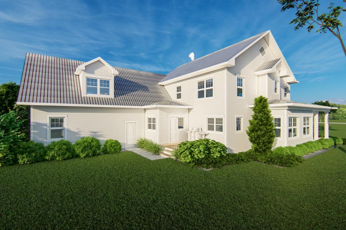 Plan 871019JEN: Family-friendly Farmhouse Plan with Wraparound Porch and Upstairs Bonus - Image #5 - Country, Farmhouse, Modern Farmhouse, New American, Traditional