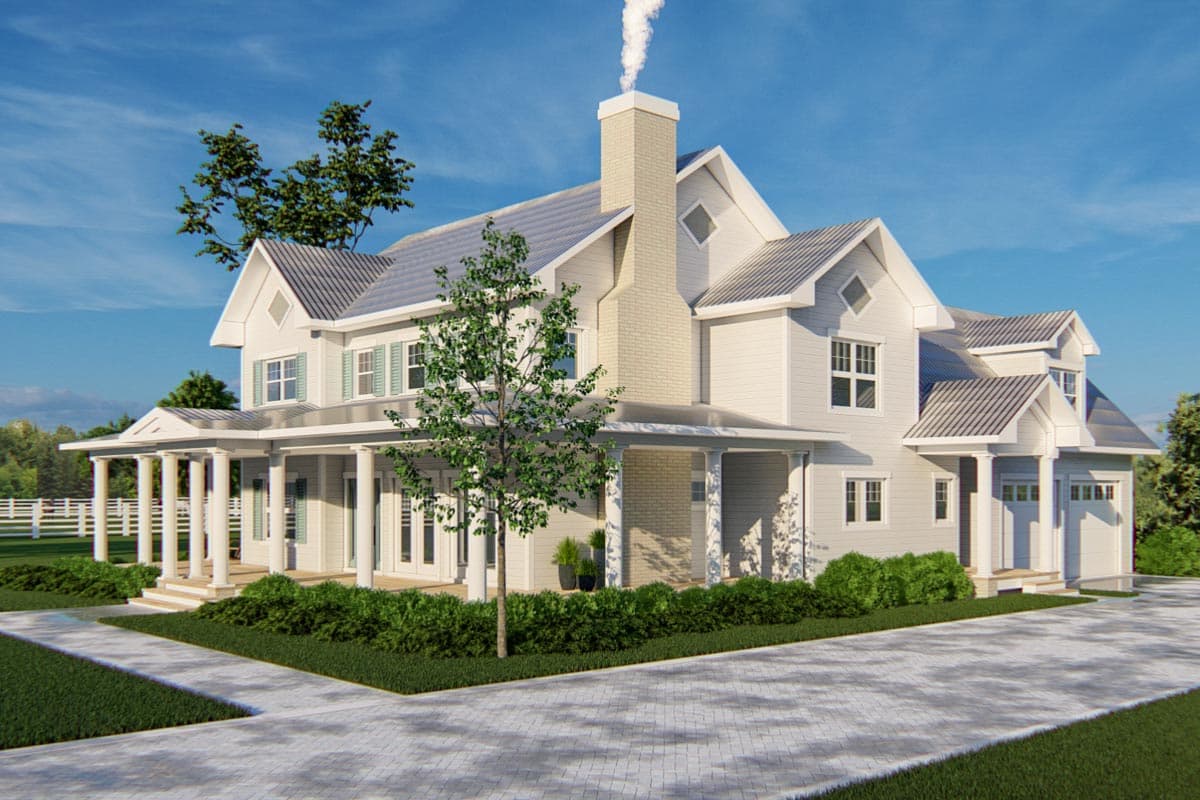 Plan 871019JEN: Family-friendly Farmhouse Plan with Wraparound Porch and Upstairs Bonus - Image #8 - Country, Farmhouse, Modern Farmhouse, New American, Traditional