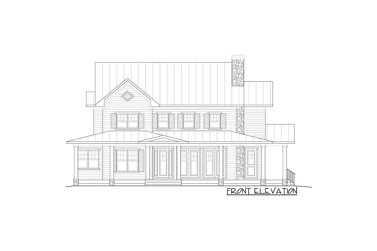 Plan 871019JEN: Family-friendly Farmhouse Plan with Wraparound Porch and Upstairs Bonus - Image #11 - Country, Farmhouse, Modern Farmhouse, New American, Traditional