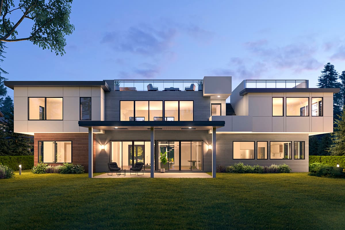 Plan 666152RAF: Modern Home Plan with Rooftop Deck and 2-Bed ADU - Image #4 - Contemporary, Modern, Northwest