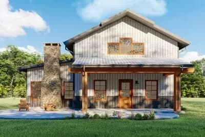 Rustic Mountain Home Plan with Large Second Floor Expansion Space