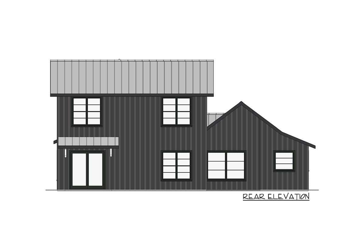 Plan 150012HRP: Barn-like Modern Home Plan with Upstairs Master Suite and a Garage Shop - Image #9 - Contemporary, New American, Scandinavian