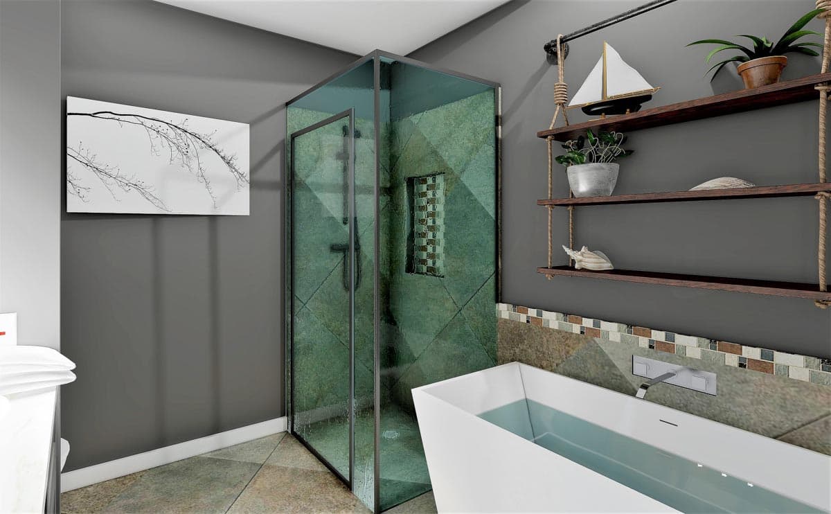 Plan 2542DH: Country Home Plan with 6'-Deep Front Porch and 8'-Deep Rear Porch - 1615 Sq Ft - Image #6 - Cottage, Country, Farmhouse, Ranch, Rustic, Southern, Traditional