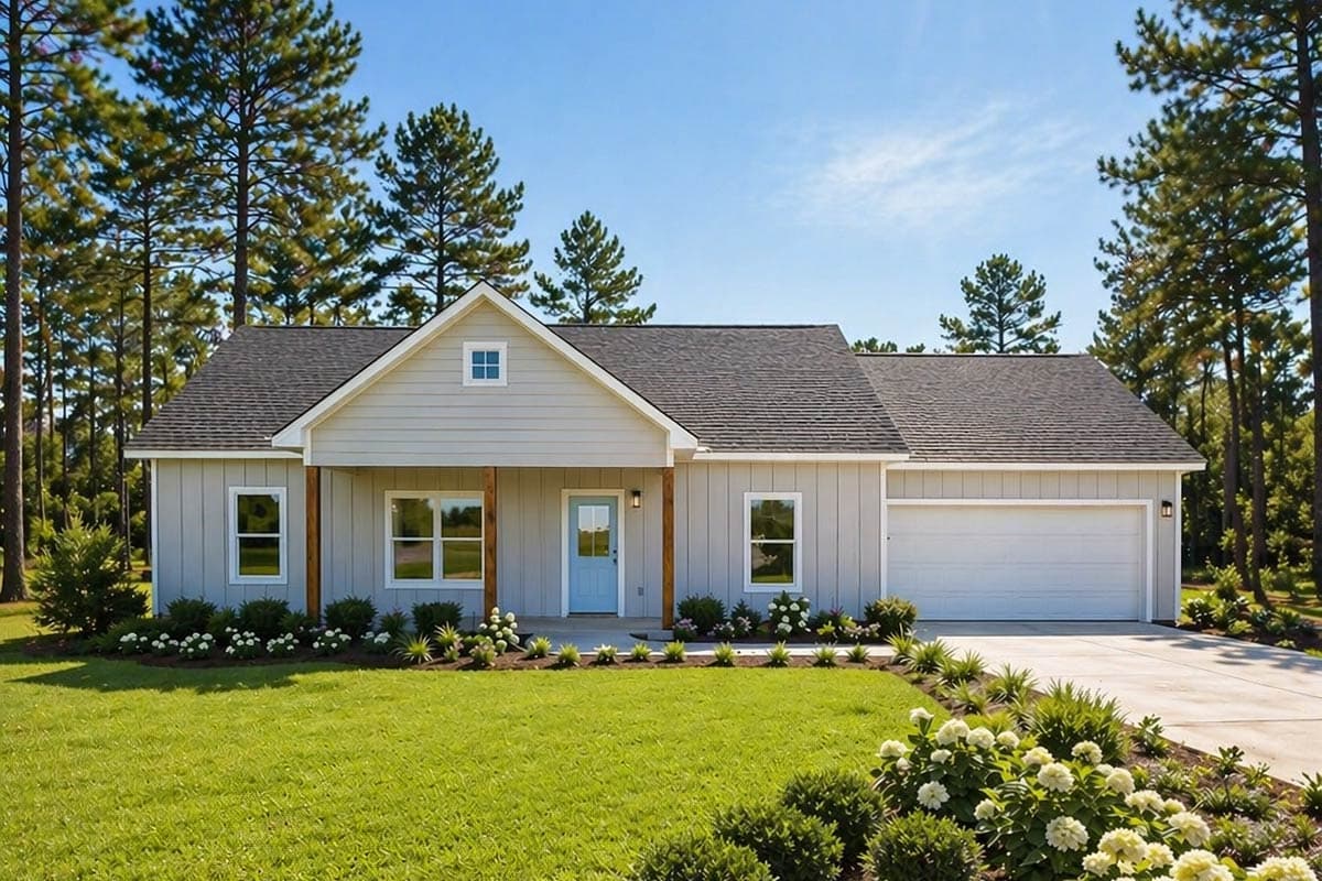 Plan 2543DH: New American Ranch with 3 Bedrooms and No Wasted Space - 1311 Sq Ft - Image #3 - Country, Craftsman, Modern Farmhouse, New American, Ranch, Traditional