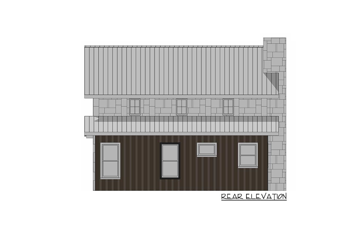 Plan 150013HRP: Exclusive 1-Bed Farmhouse Cottage Plan with High Ceilings - Image #9 - Cottage, Country, Farmhouse, Rustic, Traditional, Vacation
