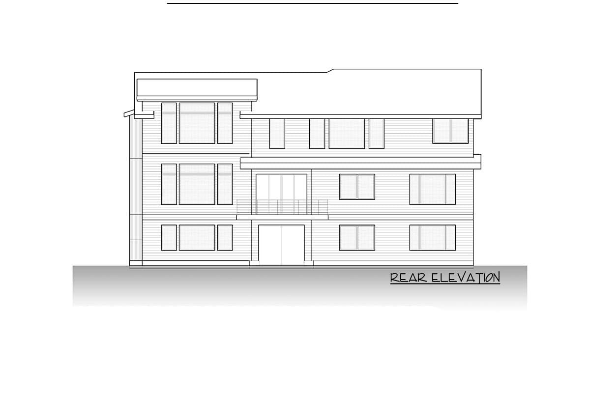 Plan 666155RAF: Transitional 2-Story Home Plan with Steam Room in Gym - Image #7 - Contemporary, Modern, Northwest, Transitional