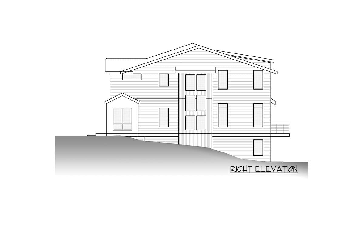 Plan 666155RAF: Transitional 2-Story Home Plan with Steam Room in Gym - Image #8 - Contemporary, Modern, Northwest, Transitional