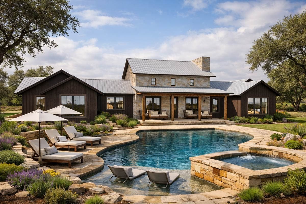 Plan 150014HRP: Modern Hill Country Farmhouse Plan with Clerestory Ceilings - Image #5 - Country, Farmhouse, Hill Country, Modern Farmhouse, New American, Rustic