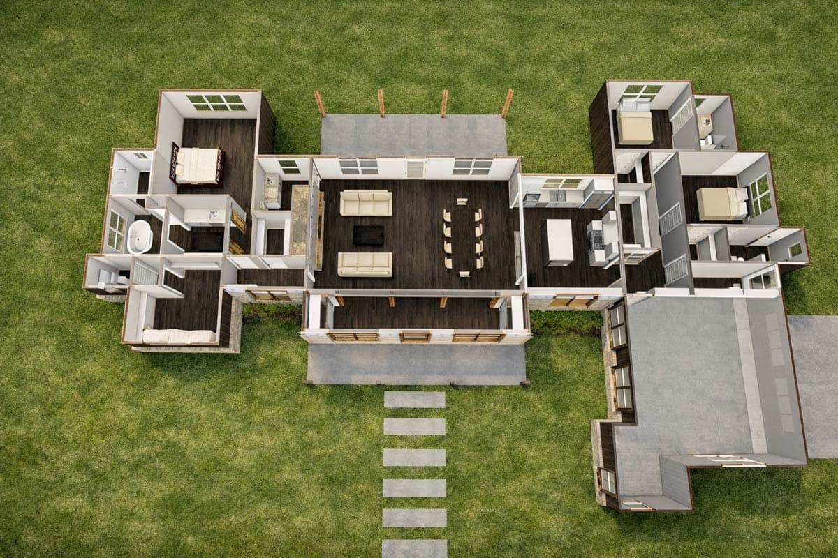 Plan 150014HRP: Modern Hill Country Farmhouse Plan with Clerestory Ceilings - Image #8 - Country, Farmhouse, Hill Country, Modern Farmhouse, New American, Rustic